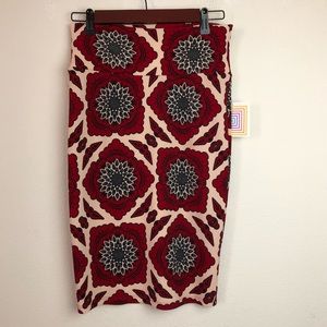 NWT LuLaRoe Red Floral Cassie Skirt size XS